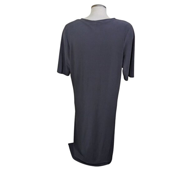 Marallis Collection Dress Cover Up Tunic Women XXL Black Floral High Side Slits - Picture 4 of 7